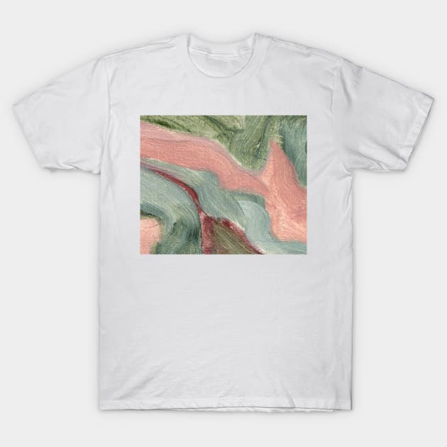 Green Pink Lavender Abstract Art T-Shirt by Go Abstract Art